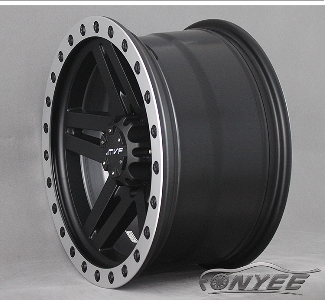 картинка Новые диски MVF-957 R17 6X114,3 ET5 J8,5 черный мат + серебро магазин  StreetTuning 