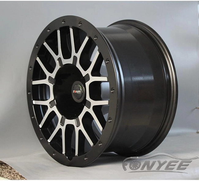 картинка Новые диски R wheels R17 6X139,7 ET-16 J9 черный + серебро магазин  StreetTuning 