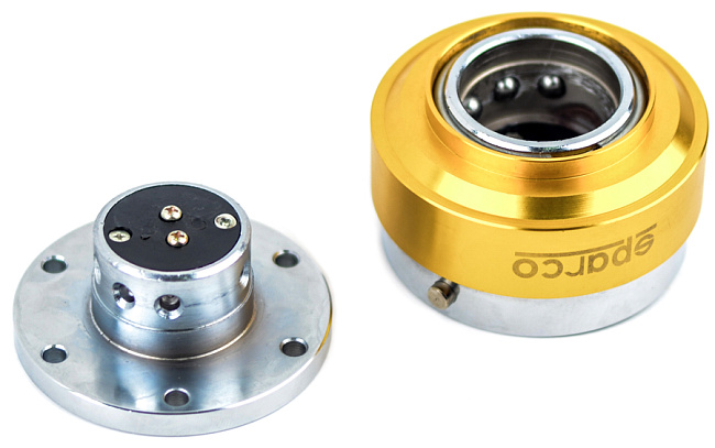 картинка Быстросъемная муфта для спортивного руля , Sparco Style золотого цвета магазин  StreetTuning 