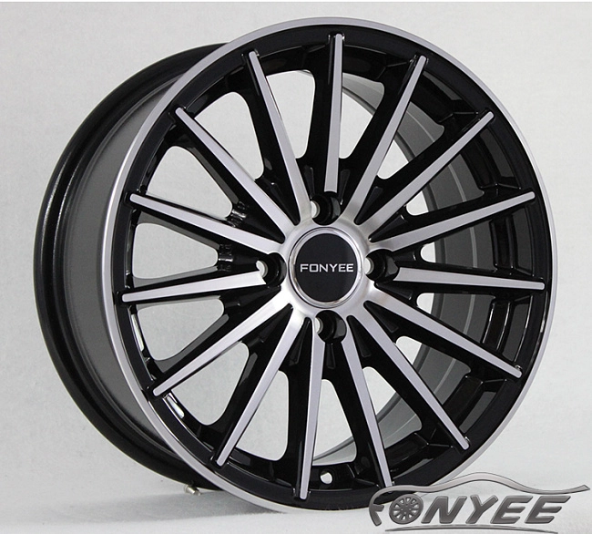 картинка Новые диски Vossen VFS2 Replica R16 4X100 ET35 J7 черный глянец + серебро магазин  StreetTuning 