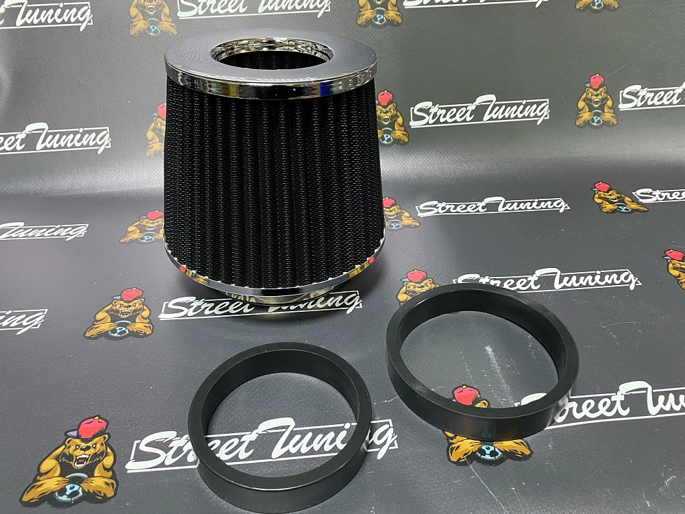 картинка Воздушный фильтр нулевого сопротивления со съемными фланцами 76/89/100 от магазина  StreetTuning