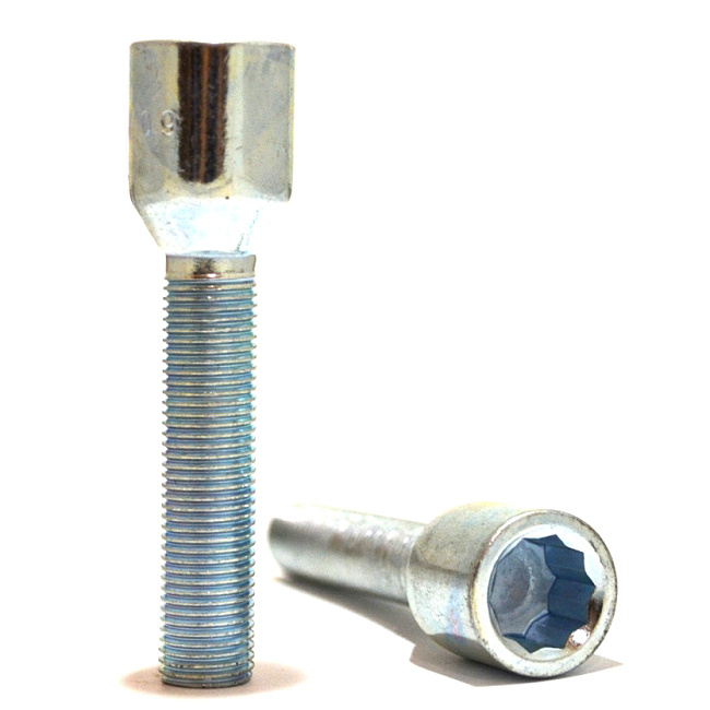 картинка Болт Starleks М12х1,25, высота 50 мм,конус, Dголовы 20мм, 10 лучевая звезда, цинк (VST20B50) магазин  StreetTuning 