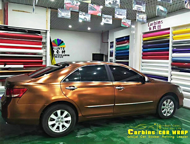 картинка Матовый хром металлик Carbins USA коричневый (1.52м х 18м) магазин  StreetTuning 