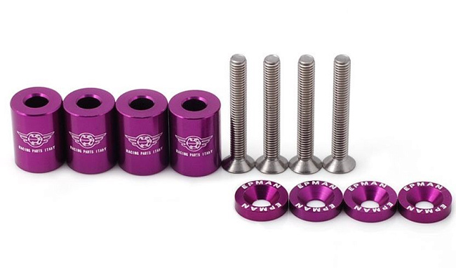 картинка Проставки под капот Epman, фиолетовые магазин  StreetTuning 