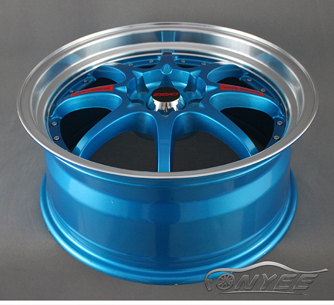 картинка Новые диски RAYS CE28SL R17 4X114,3/4X100 ET38 J7,5 синие + полированная полка магазин  StreetTuning 