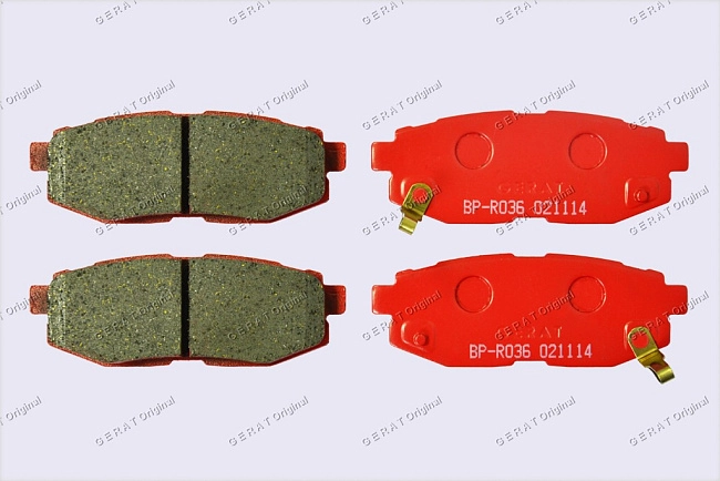 картинка Задние тормозные колодки Gerat BP-R036 (Subaru  Legacy, Outback, Tribeca) магазин  StreetTuning 
