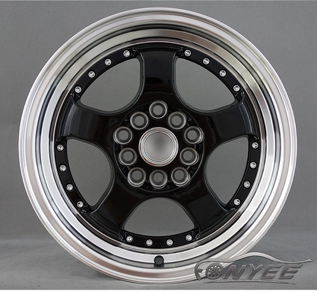 картинка Новые диски JNC 017 R17 4X114,3-4X100 ET35 J7,5 черные + полированная полка магазин  StreetTuning 