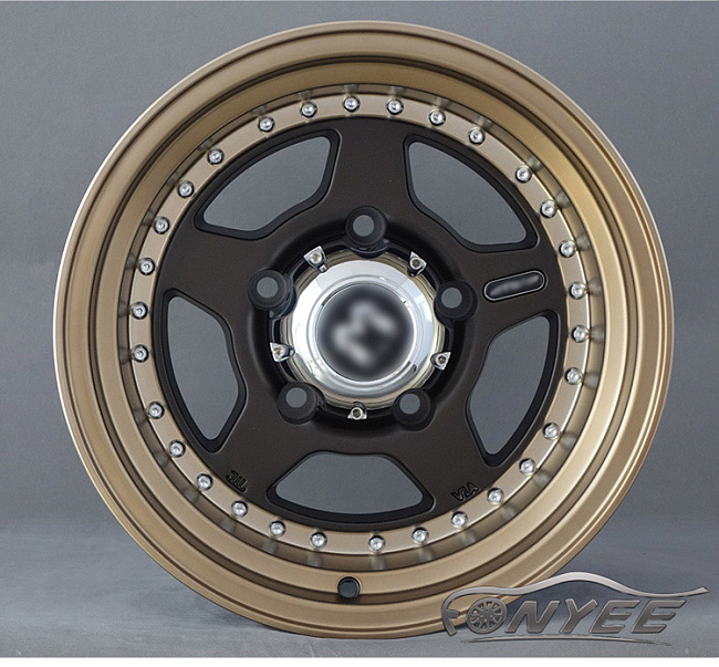 картинка Новые диски MVF-955 R15 5X139,7 ET-10 J7 бронза + золотистая полка магазин  StreetTuning 