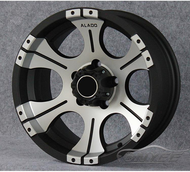 картинка Новые диски Alado R16 6х139,7 J8 ET-10 черные + серебро магазин  StreetTuning 