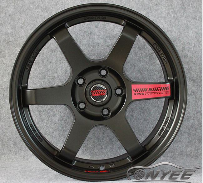 картинка Новые диски Rays TE37 R18 5X100 ET40 J8 черные матовые магазин  StreetTuning 