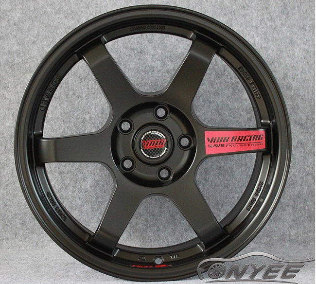картинка Новые диски Rays TE37 R18 5X114,3 ET35 J9 черные матовые магазин  StreetTuning 