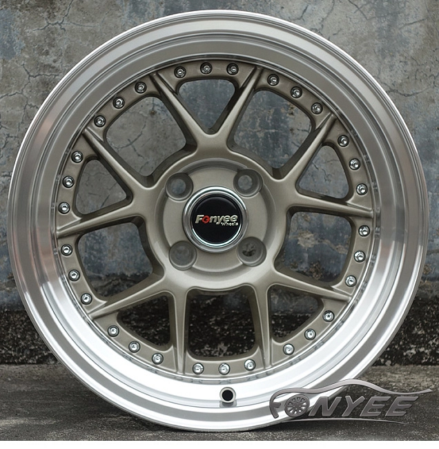 картинка Новые диски Fonyee R15 4x100 ET15 J8 серый + полированная полка магазин  StreetTuning 