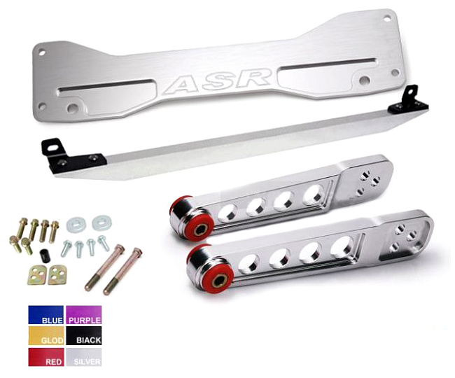 картинка Усилители подрамника ASR style с задними рычами для Honda Civic 01-05 SI 02-05 Ep3, серебряные магазин  StreetTuning 