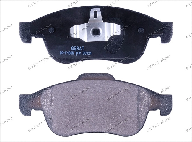 картинка Передние тормозные колодки Gerat BP-F166N (Renault Duster, Fluence, Megane, Scenic) магазин  StreetTuning 