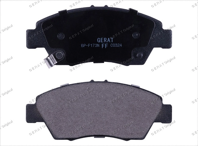 картинка Передние тормозные колодки Gerat BP-F173N (Acura RSX/ 
Honda Civic, CR-X, Edix, Fit, Integra, Jazz) магазин  StreetTuning 