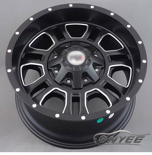 картинка Новые диски Racing 4x4 R17 5x127 ET-12 J9 черный мат магазин  StreetTuning 