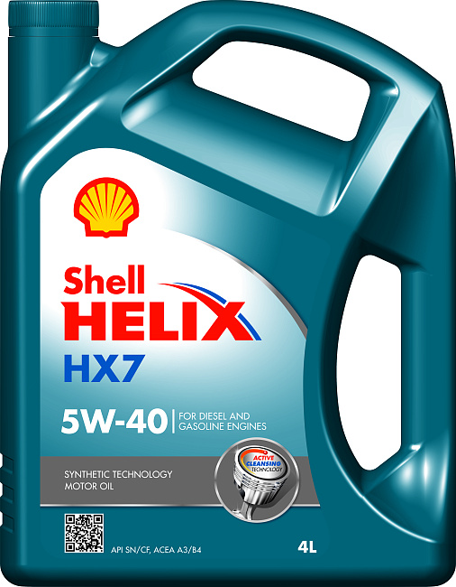 картинка Полусинтетическое моторное масло Shell Helix HX7 5W-40 - 4 л магазин  StreetTuning 