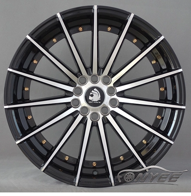 картинка Новые диски JNC 042 R18 5X114,3-5X100 ET35 J8,5 черные + золотистые болтики магазин  StreetTuning 
