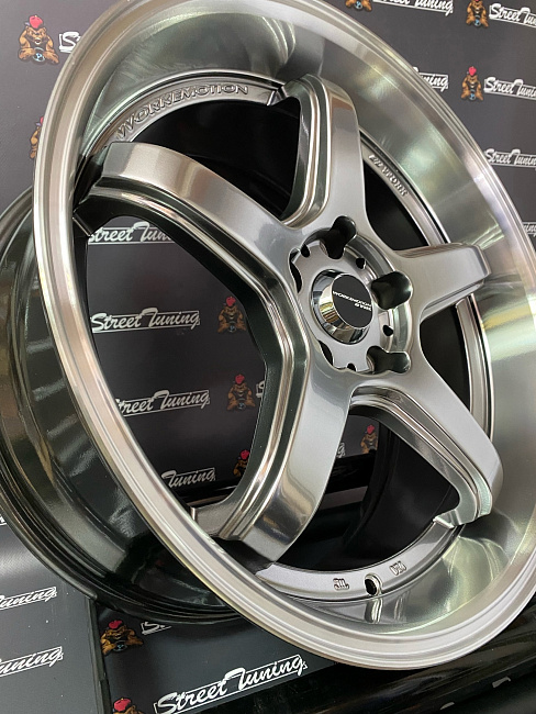 картинка Новые диски Work T5R 2P R18 J8.5 ET28 5x114.3 Hyper Black магазин  StreetTuning 