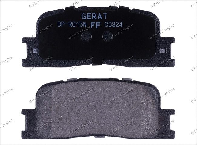 картинка Задние тормозные колодки Gerat BP-R015N (Lexus ES300, ES330/ 
Toyota Caldina, Camry, Camry Solara, Harrier, Highlander, Windom) магазин  StreetTuning 