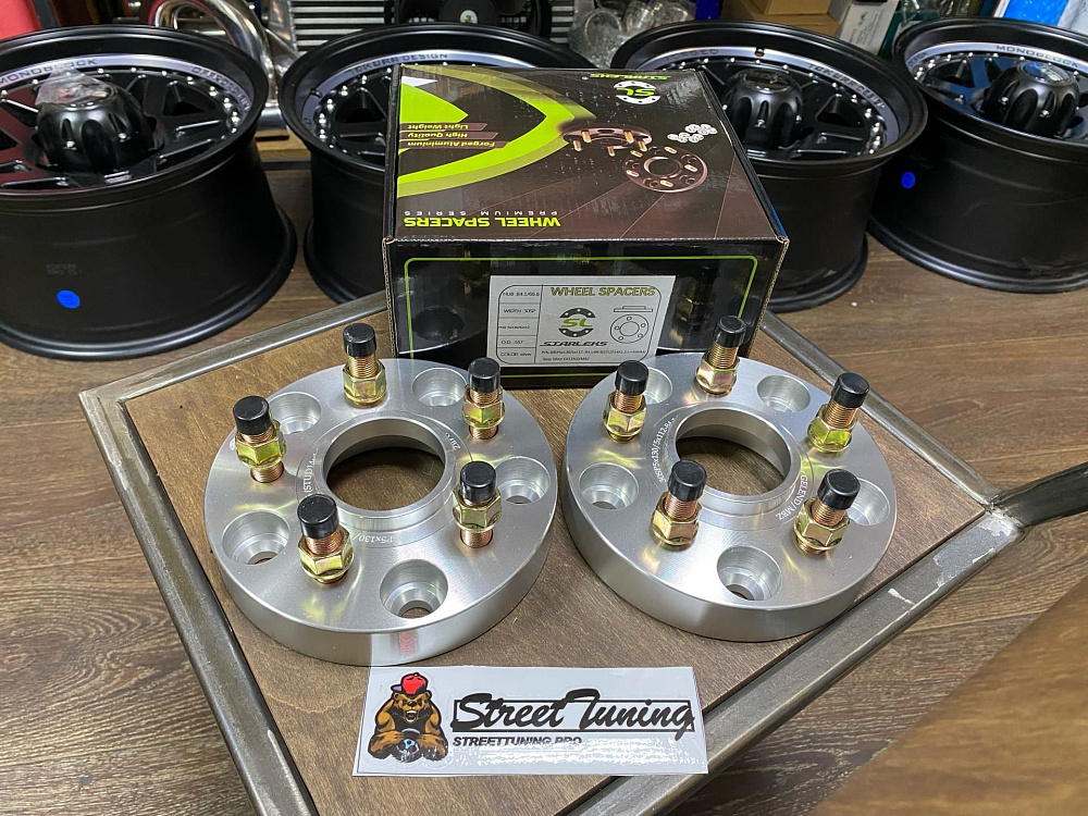 картинка Проставка переходная 30 мм 5x130-5x112, ЦО 84.1-66.6 шпилька 14x1.5 от магазина  StreetTuning