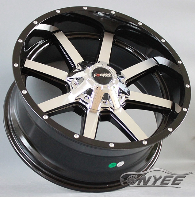картинка Новые диски DFD 408 R20 5x150-5x139,7 ET-12 J9 черный + серебро магазин  StreetTuning 