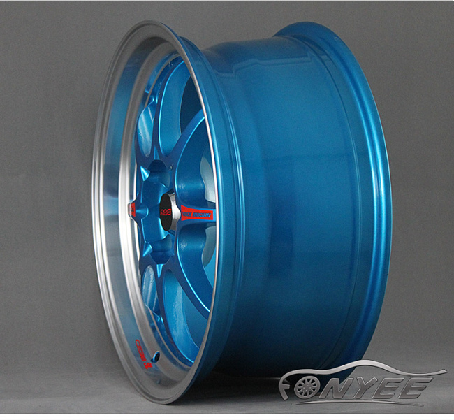 картинка Новые диски RAYS CE28SL R17 4X114,3/4X100 ET38 J7,5 синие + полированная полка магазин  StreetTuning 