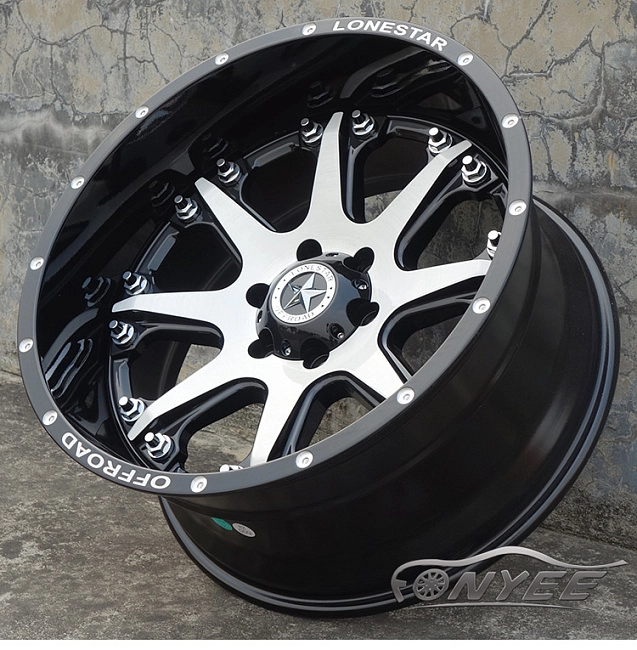 картинка Новые диски Lonestar Bandit R20 6x139,7 ET-25 J10 черные + серебро магазин  StreetTuning 