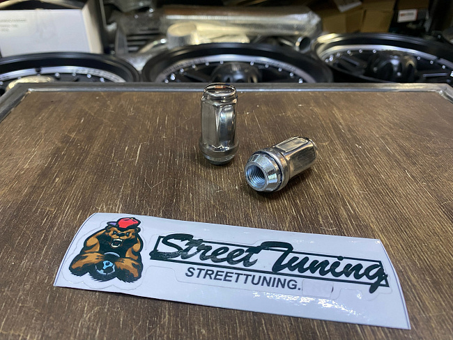 картинка Гайка Starleks М14х2 конус, высота 47мм, с выступом, закрытая, ключ 21мм (911973HT) магазин  StreetTuning 