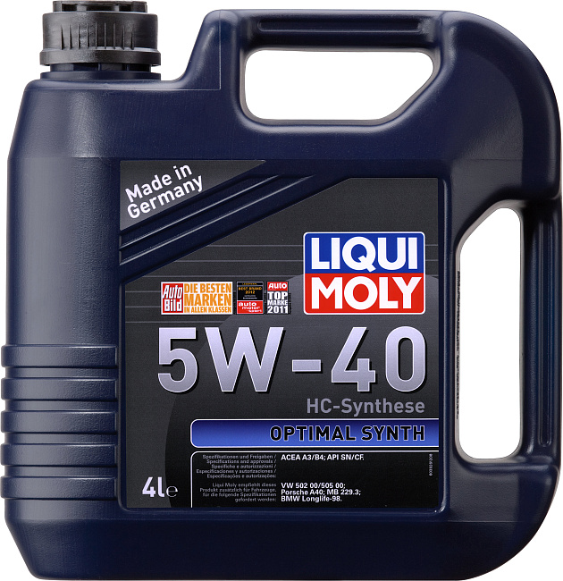 картинка НС-синтетическое моторное масло Liqui Moly 5W-40 Optimal Synth - 4 л магазин  StreetTuning 