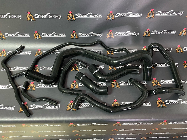 картинка Патрубки системы охлаждения StreetTuning для VW Golf MK4 1.8T до 2006, черные 9 шт магазин  StreetTuning 