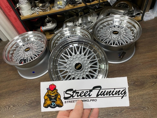 картинка Новые  диски BBS RS R17 J8,5 ET20   5x120/5x112 серебробро + полированная полка магазин  StreetTuning 