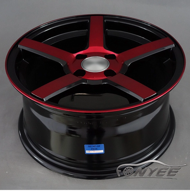 картинка Новые диски Vossen CV3 Replica R15 4X100 ET35 J7 красный металик + черный глянец магазин  StreetTuning 