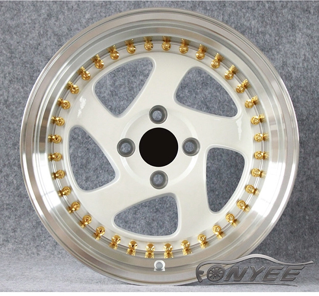 картинка Новые диски Rotiform TMB Flat R16 4х100 ET20 J8 белый глянец + полированная полка магазин  StreetTuning 