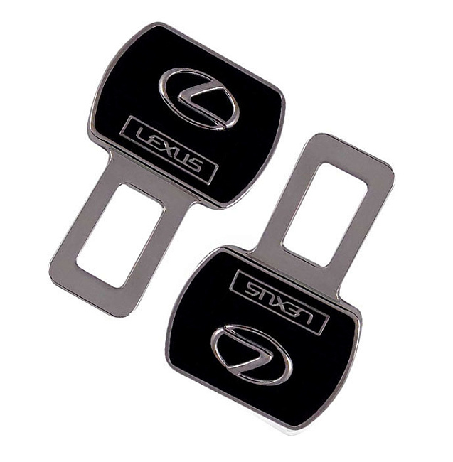 картинка Заглушка в ремень Lexus цвет черный (пара) магазин  StreetTuning 
