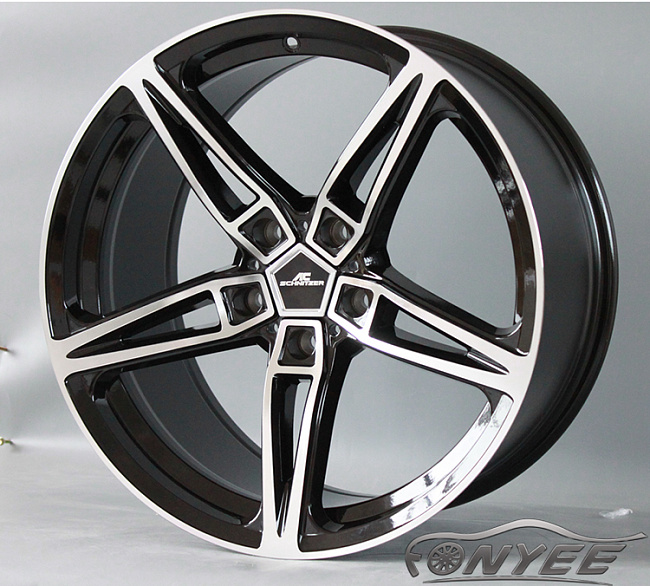 картинка Новые диски AC schnitzer AC1 R18 5X108 ET35 J8,5 черный глянец + серебро магазин  StreetTuning 