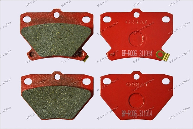 картинка Задние тормозные колодки Gerat BP-R006 (Toyota Celica, Corolla, Corolla Verso, Matrix, Prius, Yaris) магазин  StreetTuning 