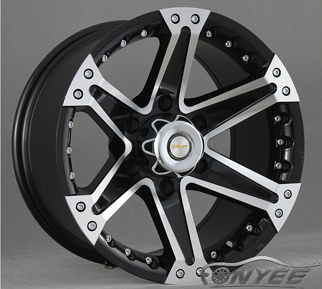 картинка Новые диски MF-961 sport R16 6X139,7 ET-20 J8 черный глянец + серебро магазин  StreetTuning 