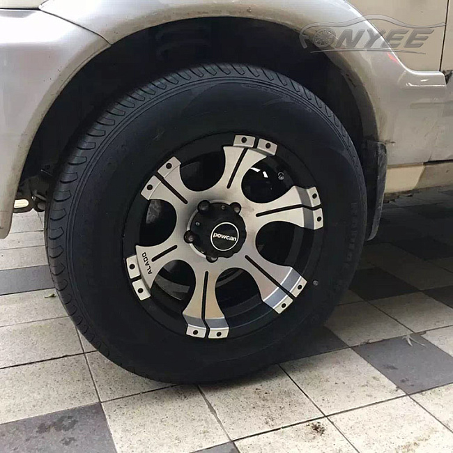 картинка Новые диски Alado R16 6х139,7 J8 ET-10 черные + серебро магазин  StreetTuning 