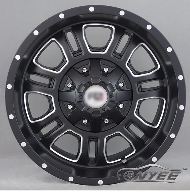 картинка Новые диски Racing 4x4 R17 5x127 ET-12 J9 черный мат магазин  StreetTuning 