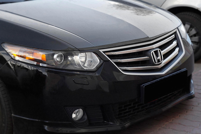 картинка Honda Accord VIII рестайлинг 2010—2012 Накладки на передние фары (реснички) компл.-2 шт. магазин  StreetTuning 
