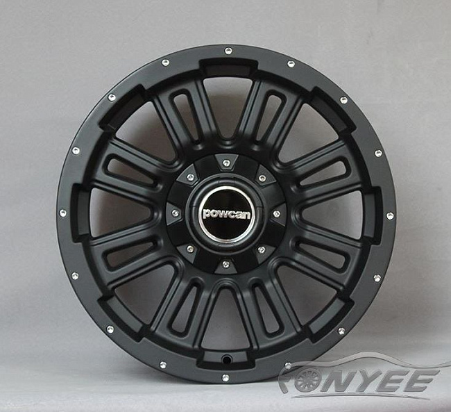 картинка Новые диски Powcan модель 2 R17 J9 ET0 6x139,7 черный мат магазин  StreetTuning 