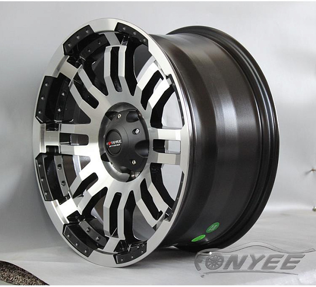 картинка Новые диски Future R17 5X127 ET18 J8,5 черный глянец + серебро магазин  StreetTuning 