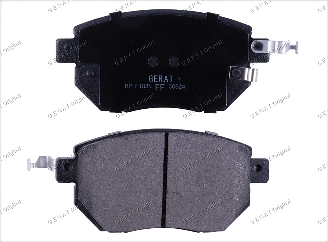 картинка Передние тормозные колодки Gerat BP-F103N (Infiniti FX35, FX45/ 
Nissan Altima, Maxima, Murano, Quest) магазин  StreetTuning 