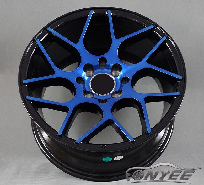 картинка Новые диски Vossen VPS-315T R15 4X100/4X114,3 ET25 J8 черный + синий магазин  StreetTuning 