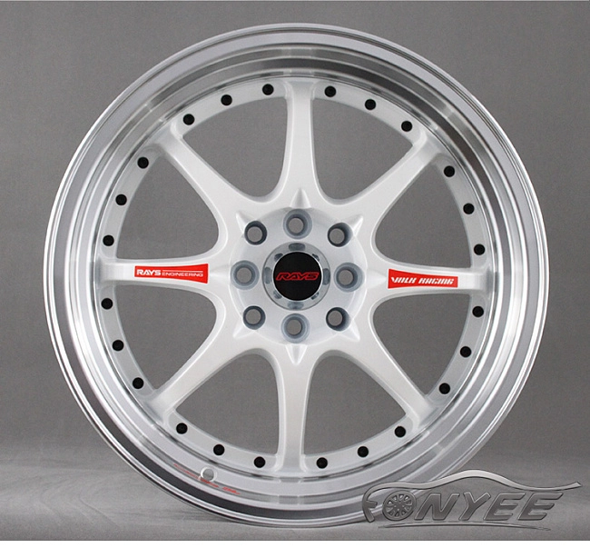 картинка Новые диски RAYS CE28SL R17 4X114,3/4X100 ET38 J7,5 белый + полированная полка магазин  StreetTuning 