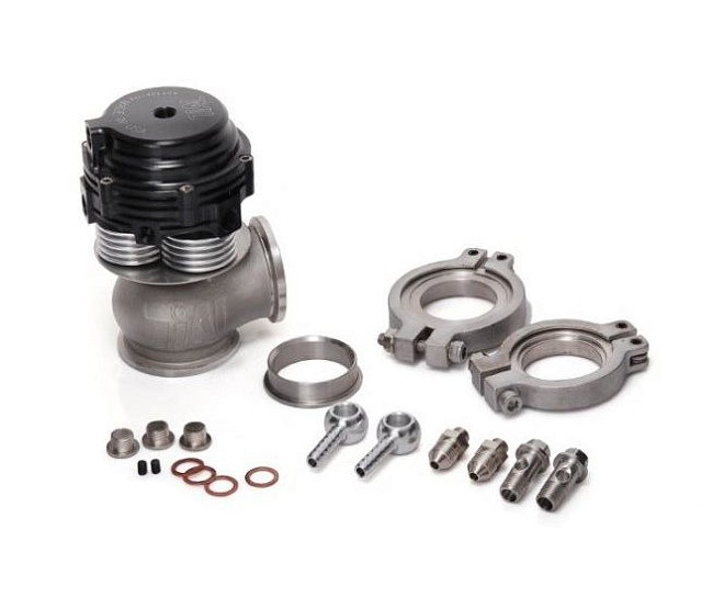 картинка Перепускной клапан турбины (Wastegate) Tial 38 мм MVS с отводами для охлаждения , черный магазин  StreetTuning 