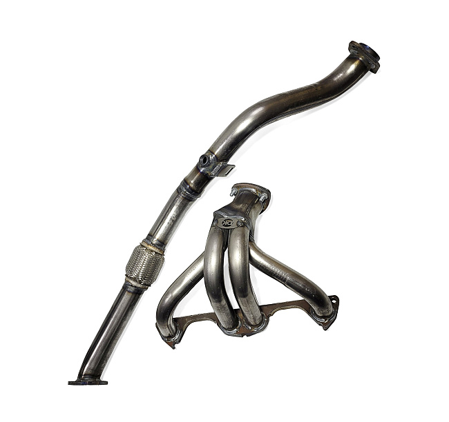 картинка Паук ВАЗ 2101-07 4-1 под рейку 8V с гофрой, короткий - DK PRO магазин  StreetTuning 