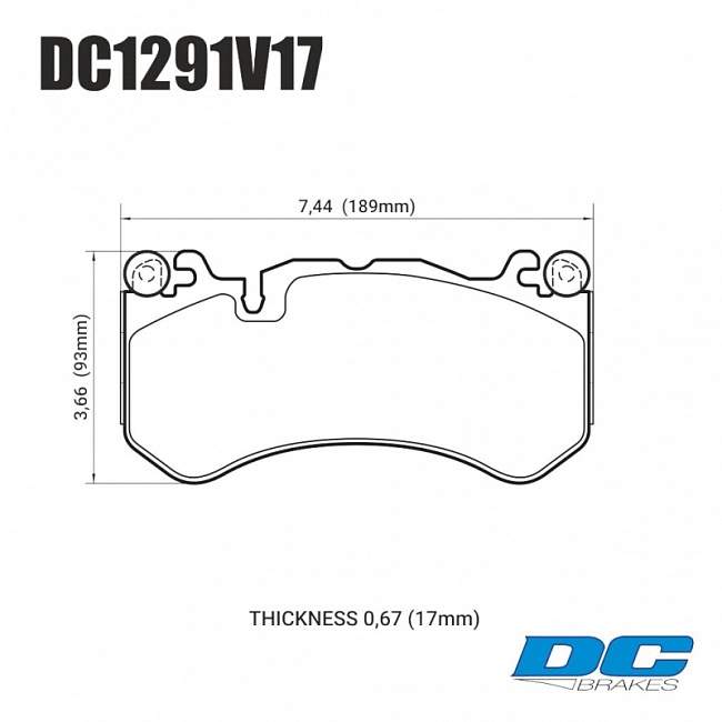 картинка Колодки тормозные DC1291V17 DC brakes Street STR.S, перед. AUDI RS6 MK3 4F; RS7 4GA, магазин  StreetTuning 