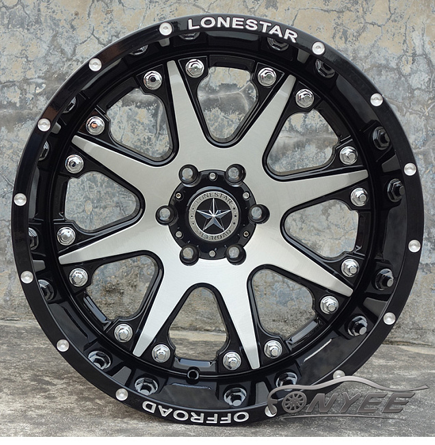 картинка Новые диски Lonestar Bandit R20 6x139,7 ET-25 J10 черные + серебро магазин  StreetTuning 